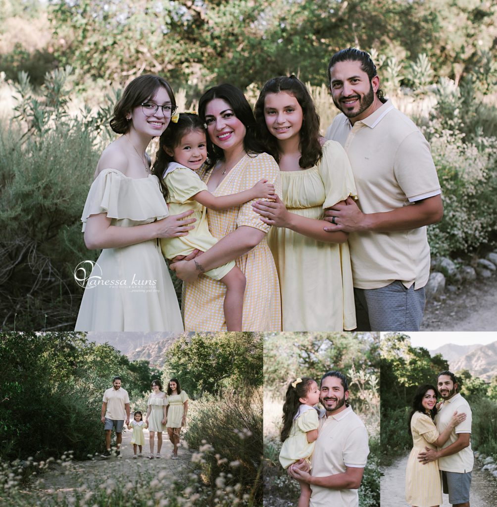 Family summer portraits captured in the Pasadena, California mountains.