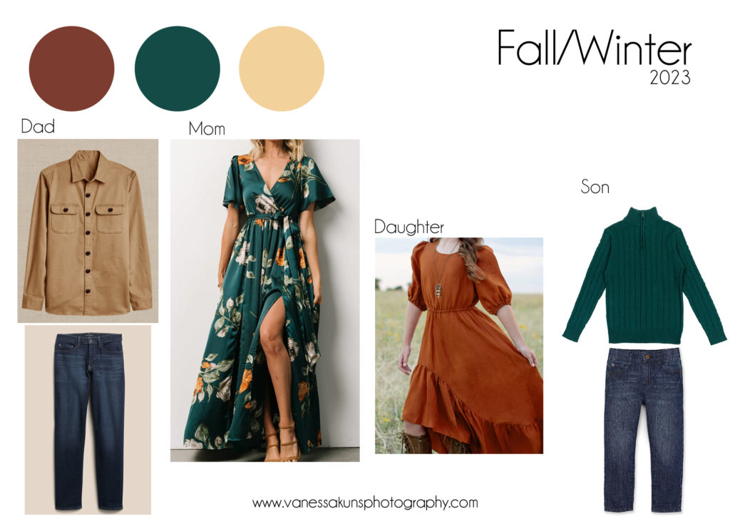 Fall & Winter Outfit Inspiration Board for Family Photos