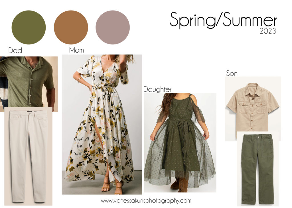 Spring & Summer Outfit Inspiration Board for Family Photos