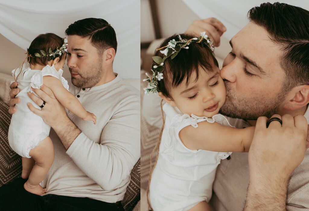 Family session with Dad and his daughter